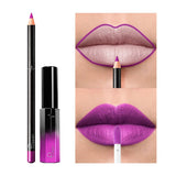 Pudaier 29 Color Matte Velvet Lip Gloss Lip Liner Suit Half Dumb Light Moisturizing Lip Glaze + Lip Line Pen 2PCS/SET Lipstick