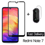 2-in-1 Redmi Note 7 Glass Camera Protector Redmi Note 9S 8 Pro 8T 8A Glass For Xiaomi Mi 9T 9 Pro SE 8 Lite A3 Protective Glass