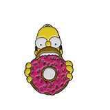 The Simpsons pins Donut Funny design Brooches Badges Humor Cartoon Enamel Backpack pins For Anime fans Gifts Jewelry wholesale