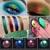 CmaaDu Polarized Glitter Eyeshadow Metallic Shimmer Change Color Eye Shadow Chameleon Eyeshadow Singe Color Eyes Makeup Powder