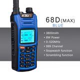 Walkie Talkie KSUN KS-UV2D 8W High Power Dual Band Handheld Two Way Ham Radio Communicator HF Transceiver Amateur Handy