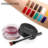 HANDAIYAN 24 Hour Waterproof Multifunctionl Eyebrows Gel and Eyeliner Gel Party Show Makeup Clown Colourful Cosmetics With Brush