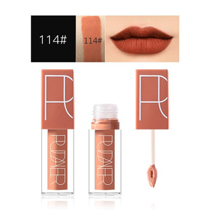 Pudaier 5 Color Matte Lip Gloss Velvet Liquid Lipstick Non-stick Cup Lip Glaze Waterproof Pumkin Popular Eat Earth Lipstick