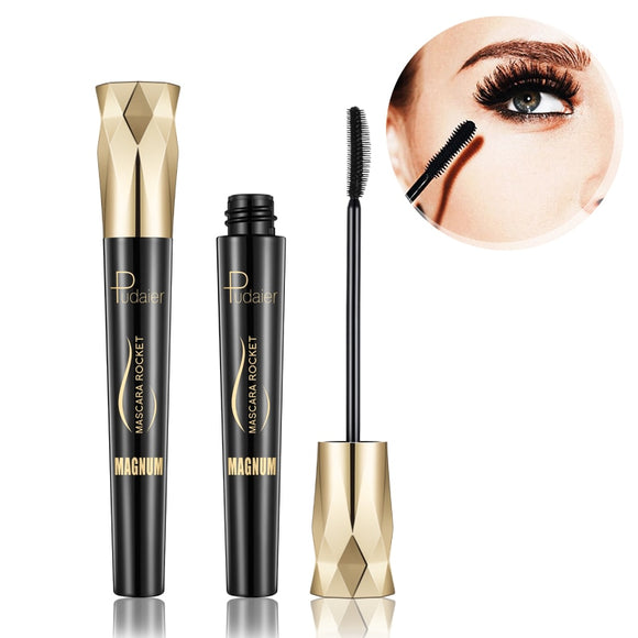 Pudaier New 3D Silk Fiber Mascara Eyelash Extension Mascara Waterproof Black Thick Curling Lengthening Eye Lashes Cosmetics