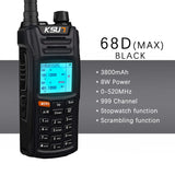 Walkie Talkie KSUN KS-UV2D 8W High Power Dual Band Handheld Two Way Ham Radio Communicator HF Transceiver Amateur Handy