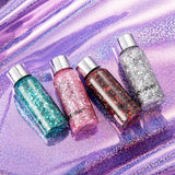 HANDAIYAN Body Glitter Gel Nail Hair Face Glitter Art Flash Heart Gold Silver Laser Sequins Face Gems Festival Glitter Tattoo