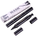 Miss Rose Black Liquid Stamp Eyeliner Double Head Waterproof Comestics Long-lasting Eye Liner Pencil Makeup Tools for Eyeshadow