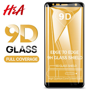 H&A 9D Tempered Glass For Samsung Galaxy J4 Plus J6 J8 A6 A8 A7 2018 Screen Protector A5 A3 A7 2017 Protective Glass Film