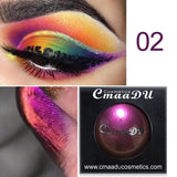 CmaaDu Polarized Glitter Eyeshadow Metallic Shimmer Change Color Eye Shadow Chameleon Eyeshadow Singe Color Eyes Makeup Powder