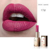 Pudaier 26 Colors Matte Velvet Lipstick Moisturizing Vitamin E Lip Glaze Sexy Red Lip Make Up Beauty Cosmetic Star Lipstick