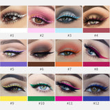 HANDAIYN New 12 Colors Liquid Matte Eyeliner Waterproof Long-lasting Not blooming Bright-coloured Eyeliner Pencil