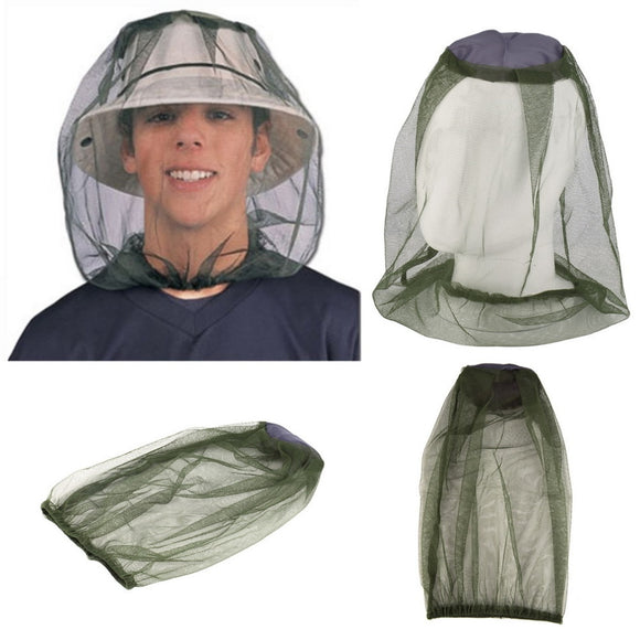 Camouflage Fishing Hat Bee keeping Insects Mosquito Net Prevention Cap Mesh Fishing Cap Outdoor Sunshade Lone Neck Head Cover#ND