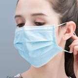 50pcs Disposable Face Mouth Masks 3-layer Non Woven Anti Spittle Meltblown Cloth Breathable Earloops Masks