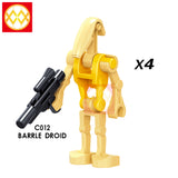 Single Sale WM925-930 Baby Yoda Mandalorian Movie Characters Darth Vader R2 D2 Battle Droid Action Model Figures Children Toys