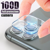 100D Camera Protection Glass For iPhone SE 2020 11 Pro XS Max XR X Full Cover Lens Screen Protector For 7 8 Plus Tempered Glass