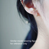 925 sterling silver earring fashion zircon round ear ring ear bone ear buckle temperament retr wild personality girl ear jewelry