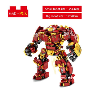 650PCS  Marvel Iron Man Hulkbuster War Machine Building Blocks Super Heroes Avengers Infinity War Children Kids Toys