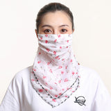 Women Chiffon Mask Scarf Face Mascarillas Wraps Floral Print Lady Silk Neck Scarves Foulard Bandana Reusable Masks Sun Protect