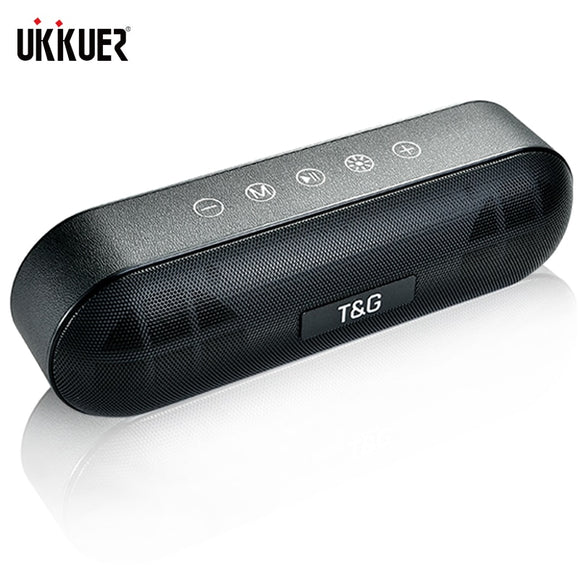 TG LED Bluetooth Outdoor Speaker Metal Portable Super Bass Wireless Loudspeaker 3D Stereo Music Surround With Mic FM TFCard Aux