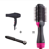 AirGTC Hair Dryer Brush 1000W 2 in 1 One Step Hair Dryer Brush Hot Air Comb Volumizer Blow Straightener Curler Dropshipping