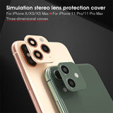 9D Full Lens Screen Protector For iPhone XS XR X Xs Max Camera Cover Case Change to For iPhone 11 Pro Max Tempered Glass Film