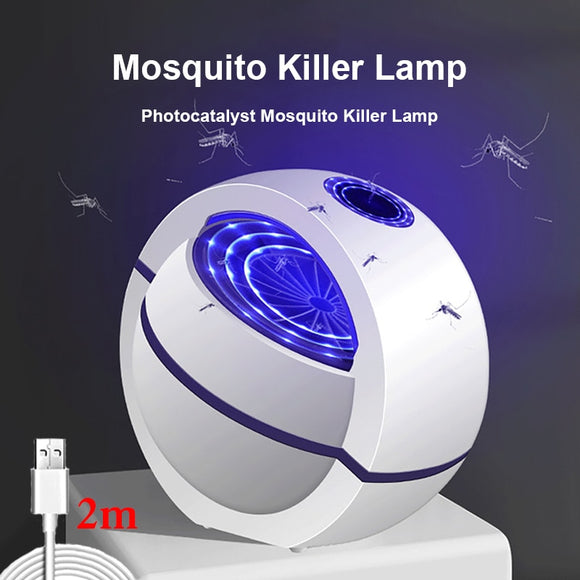 2020 USB Powered Mosquito Killer Lamp 1m/2m Electric No Noise 360° Insect Killer Bug Zapper Mosquito Trap Light For Bedroom Home