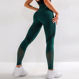 Fitness leggings abdomen control seamless energy fitness clothes women exercise running sportswear high waist yoga pants hip tra