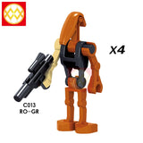 Single Sale WM925-930 Baby Yoda Mandalorian Movie Characters Darth Vader R2 D2 Battle Droid Action Model Figures Children Toys