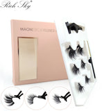 Wholesale 3 Pairs Magnetic Eyeliner Eyelashes  Makeup Tweezer Set Custom Lash Boxes logo Magnetic Eyelashes