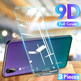 3-1Pcs Full Cover Tempered Glass For Huawei P40 P30 P20 Lite P20 Pro P Smart 2019 Screen Protective Glass For Huawei Mate20 Lite