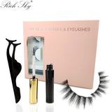 Wholesale 3 Pairs Magnetic Eyeliner Eyelashes  Makeup Tweezer Set Custom Lash Boxes logo Magnetic Eyelashes