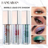 HANDAIYAN Marble Liquid Glitter Eye Shadow Diamond Shimmer Eyeshadow Waterproof Long Lasting Chameleon Pearlescent Eyeshadow