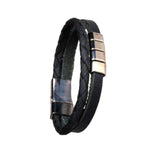 Bracelet Men Multilayer Leather Bangles Magnetic-clasp Cowhide Braided Multi Layer Wrap Trendy Bracelet Armband pulsera hombre