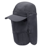 Collrown Sun Protection Cover Face Visor Outdoor Fishing Hat Summer Quick-drying Cap Breathable Hat Baseball Cap